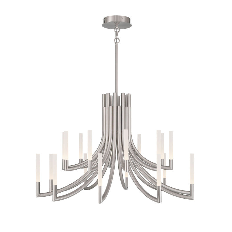 Eurofase 49012 Olette 20-lt 42" LED Chandelier - Brushed Nickel