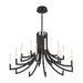 Eurofase 49012 Olette 20-lt 42" LED Chandelier - Matte Black