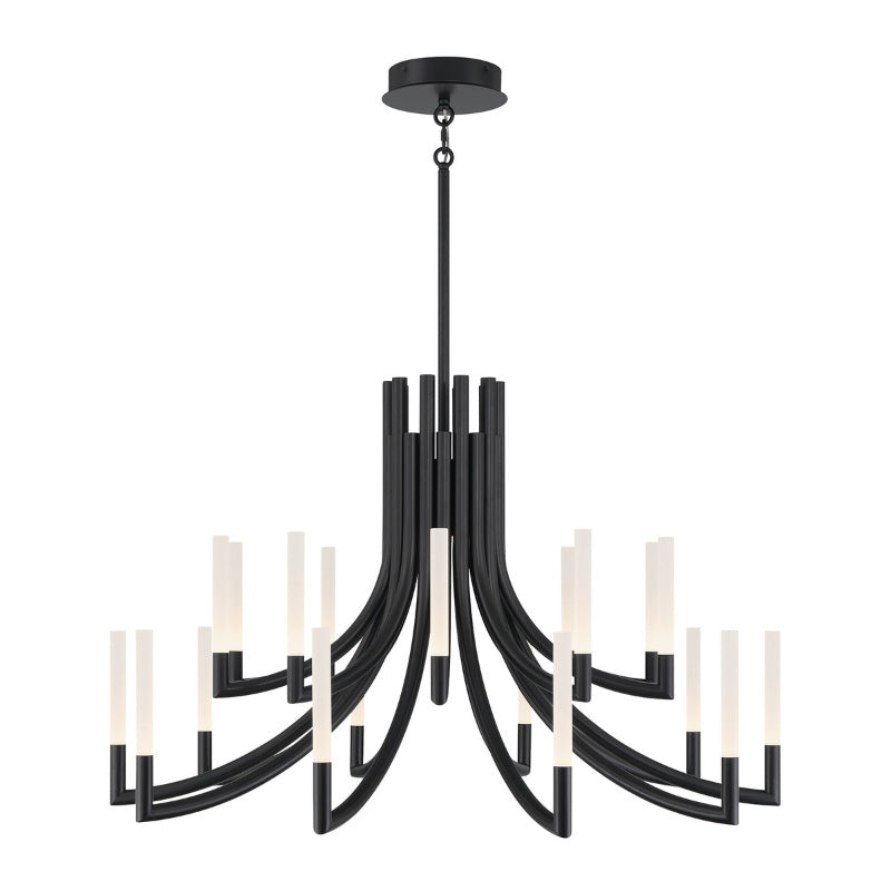 Eurofase 49012 Olette 20-lt 42" LED Chandelier - Matte Black