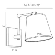 Arteriors Watson 1-lt 10" Tall Wall Sconce