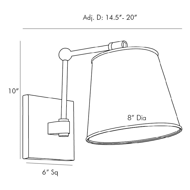 Arteriors Watson 1-lt 10" Tall Wall Sconce