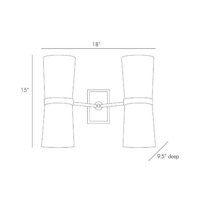 Arteriors 49040 Inwood 4-lt 18" Wall Sconce