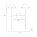 Arteriors 49054 Havana 2-lt 26" Tall Wall Sconce