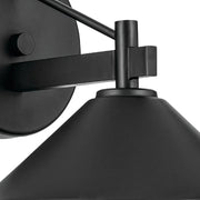 Kichler 49059 Ripley 1-lt 8" Outdoor Wall Sconce - Black