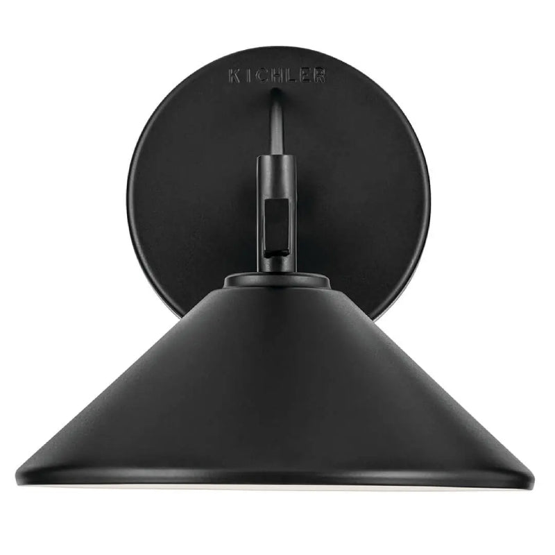 Kichler 49059 Ripley 1-lt 8" Outdoor Wall Sconce - Black