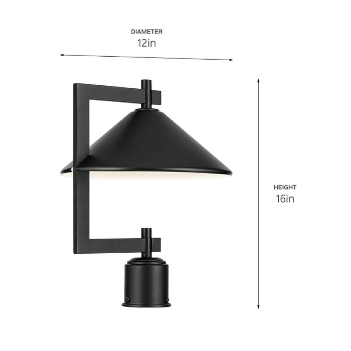 Kichler 49063 Ripley 1-lt 16" Outdoor Post Mount