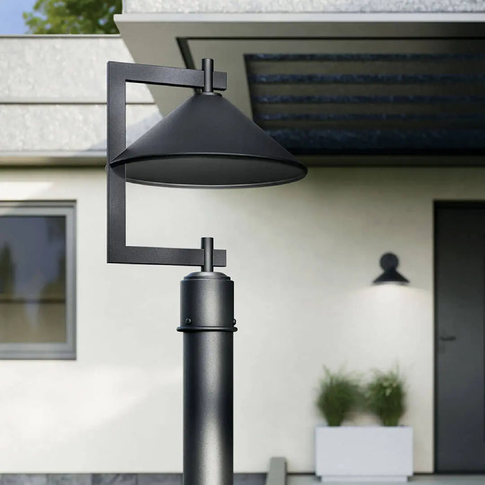 Kichler 49063 Ripley 1-lt 16" Outdoor Post Mount - Black