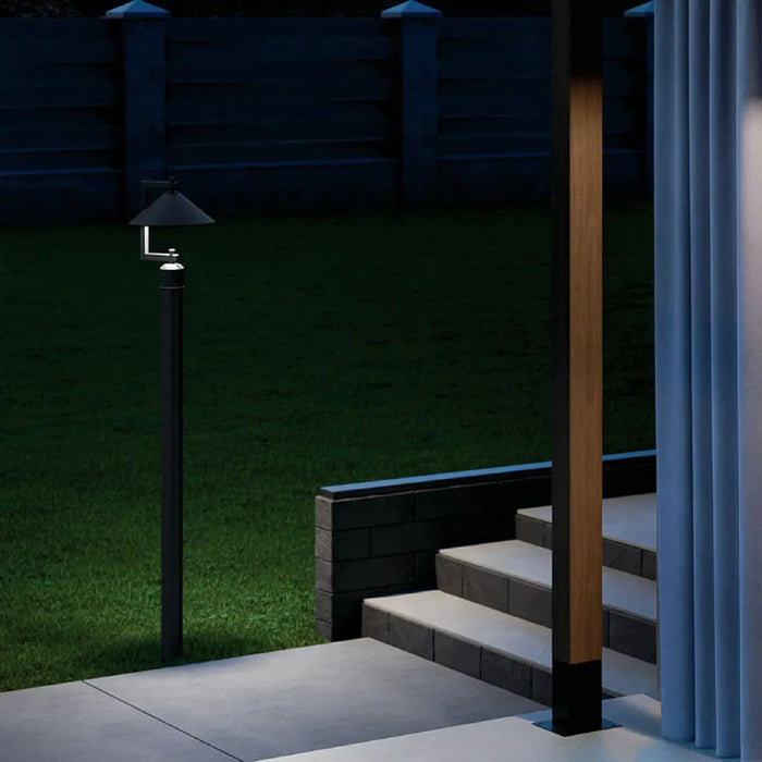 Kichler 49063 Ripley 1-lt 16" Outdoor Post Mount - Black