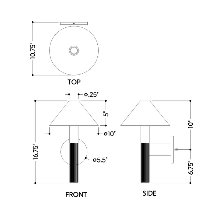 Corbett 491-01 Altona 1-lt 17" Tall LED Wall Sconce