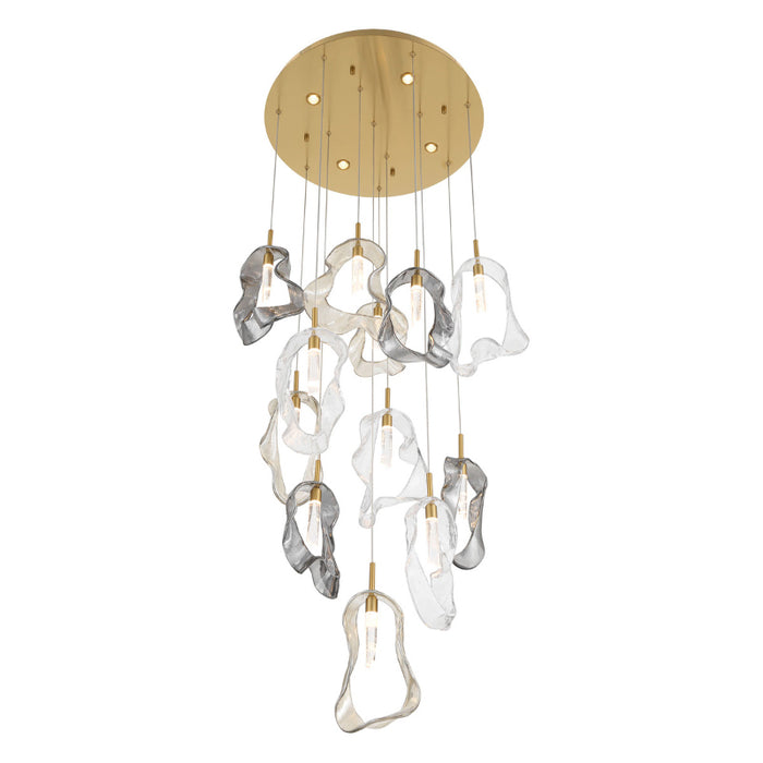 Eurofase 49237 Norah 12-lt 24" LED Multi Drop Chandelier - Gold