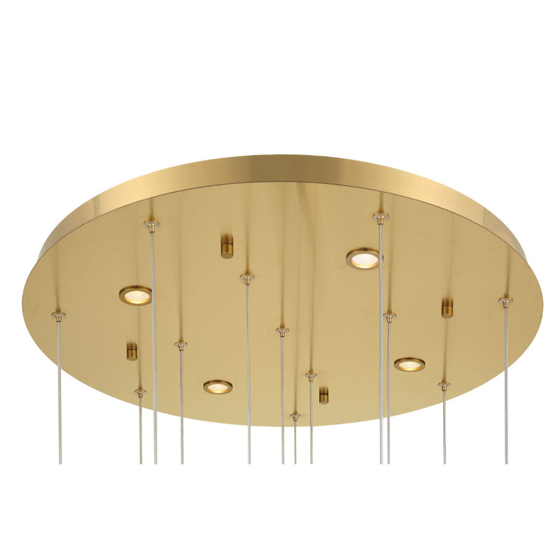 Eurofase 49237 Norah 12-lt 24" LED Multi Drop Chandelier - Gold