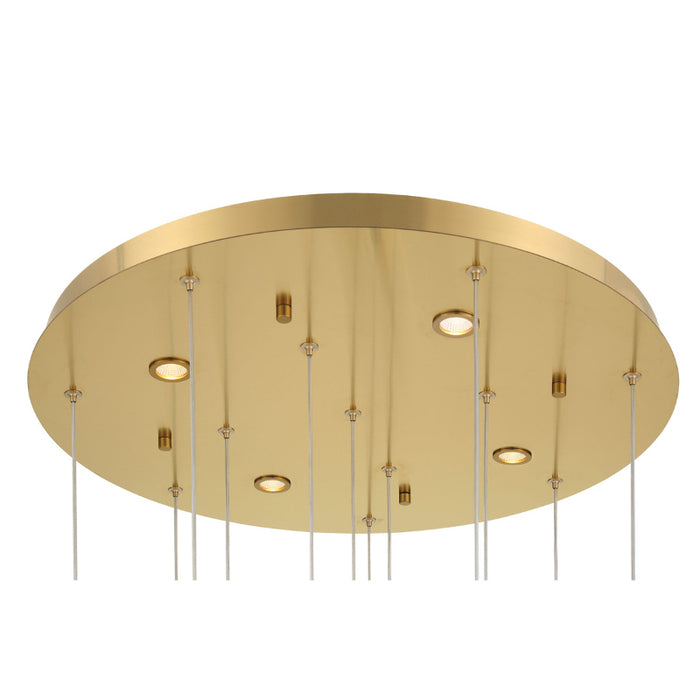 Eurofase 49237 Norah 12-lt 24" LED Multi Drop Chandelier - Gold