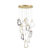 Eurofase 49237 Norah 12-lt 24" LED Multi Drop Chandelier - Gold