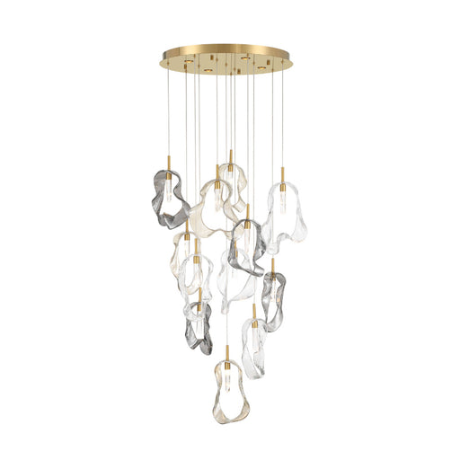 Eurofase 49237 Norah 12-lt 24" LED Multi Drop Chandelier - Gold