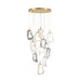 Eurofase 49237 Norah 12-lt 24" LED Multi Drop Chandelier - Gold