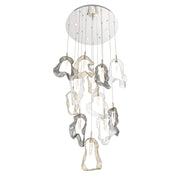 Eurofase 49237 Norah 12-lt 24" LED Multi Drop Chandelier - Polished Nickel