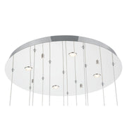 Eurofase 49237 Norah 12-lt 24" LED Multi Drop Chandelier - Polished Nickel