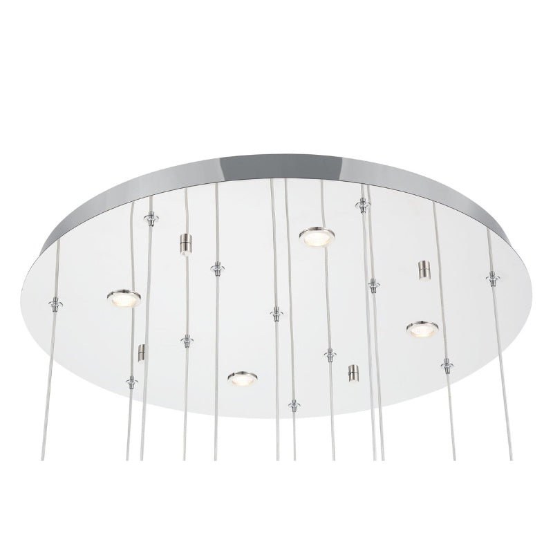 Eurofase 49237 Norah 12-lt 24" LED Multi Drop Chandelier - Polished Nickel