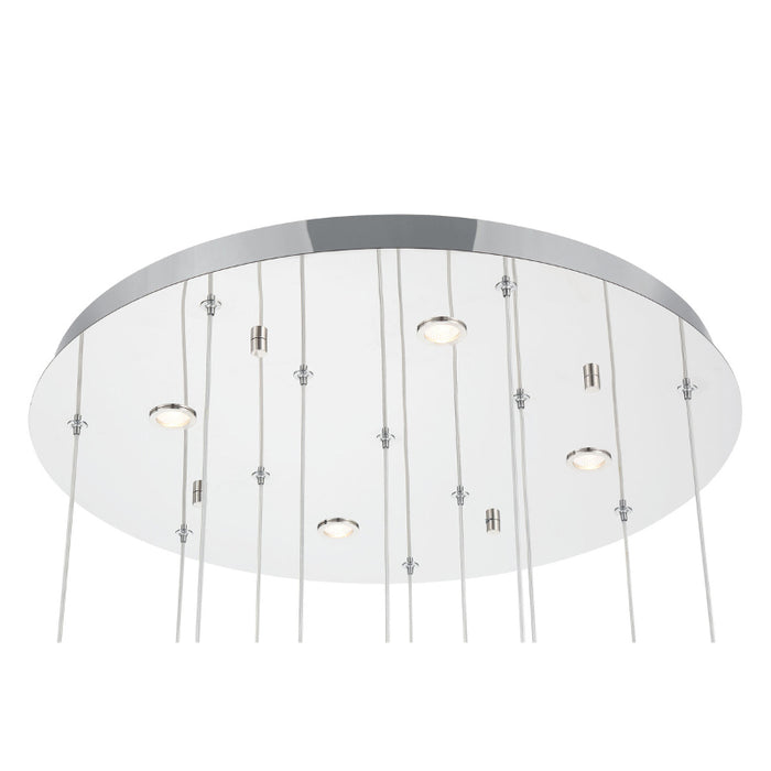 Eurofase 49237 Norah 12-lt 24" LED Multi Drop Chandelier - Polished Nickel