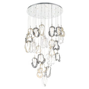Eurofase 49238 Norah 33-lt 39" LED Grand Chandelier - Polished Nickel