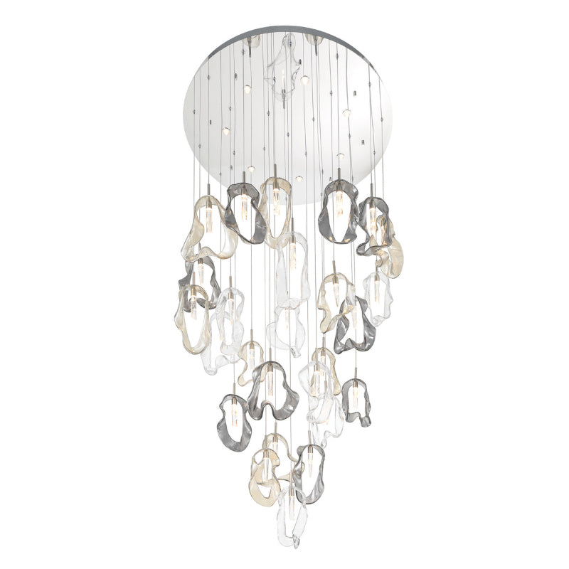 Eurofase 49238 Norah 33-lt 39" LED Grand Chandelier - Polished Nickel