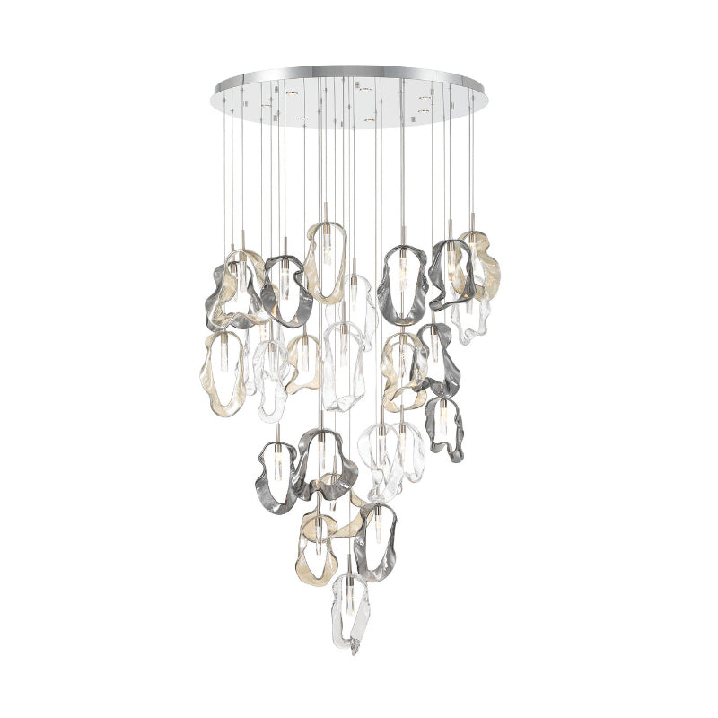 Eurofase 49238 Norah 33-lt 39" LED Grand Chandelier - Polished Nickel