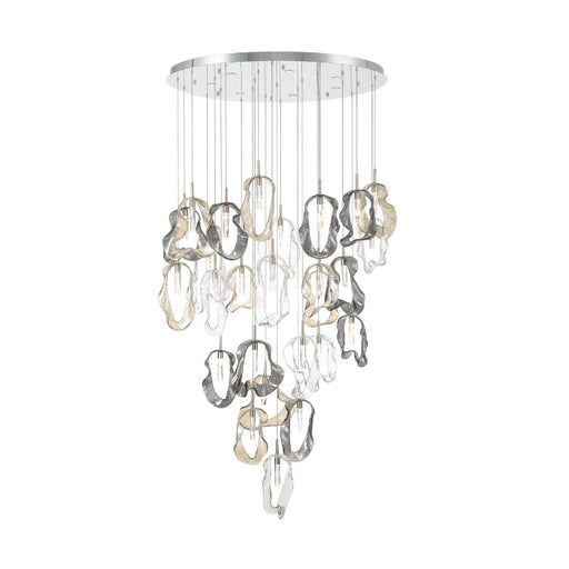 Eurofase 49238 Norah 33-lt 39" LED Grand Chandelier - Polished Nickel