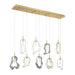 Eurofase 49239 Norah 9-lt 51" LED Linear Chandelier - Gold