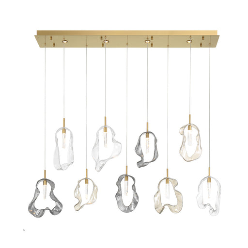 Eurofase 49239 Norah 9-lt 51" LED Linear Chandelier - Gold
