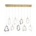 Eurofase 49239 Norah 9-lt 51" LED Linear Chandelier - Gold