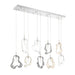 Eurofase 49239 Norah 9-lt 51" LED Linear Chandelier - Polished Nickel