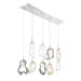 Eurofase 49239 Norah 9-lt 51" LED Linear Chandelier - Polished Nickel