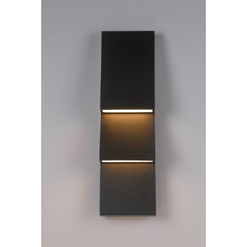 Eurofase 49242 Nanton 2-lt 19" Tall LED Outdoor Wall Sconce - Sand Black