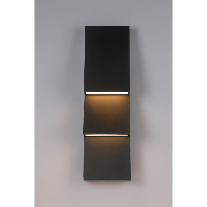 Eurofase 49242 Nanton 2-lt 19" Tall LED Outdoor Wall Sconce - Sand Black