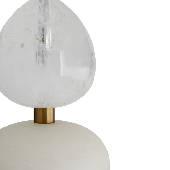 Arteriors PTC66 Aubrey 1-lt 27" Tall Table Lamp - White/Opal Swirl
