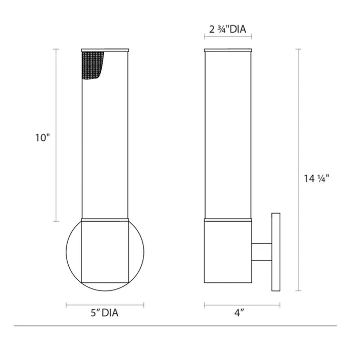 Sonneman 4942 Gotham 1-lt 14" Tall Wall Sconce