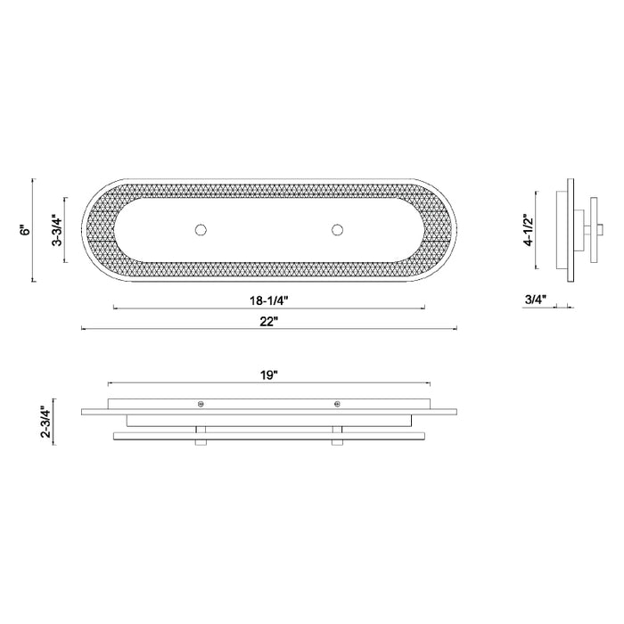 Eurofase 49443 Tramore 1-lt 22" Tall LED Wall Sconce