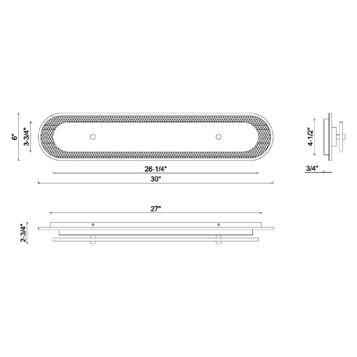 Eurofase 49444 Tramore 1-lt 30" Tall LED Wall Sconce