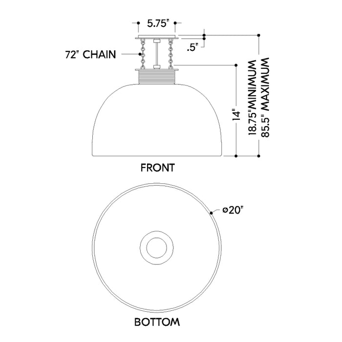 Corbett 495-20 Perseus 1-lt 20" LED Pendant