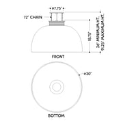 Corbett 495-30 Perseus 1-lt 30" LED Pendant