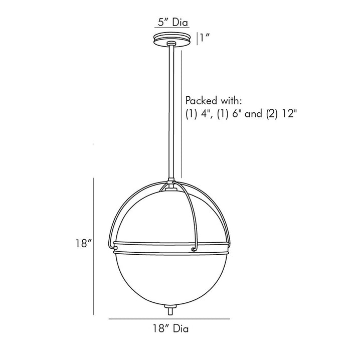 Arteriors 49664 Dorothy 2-lt 18" Pendant