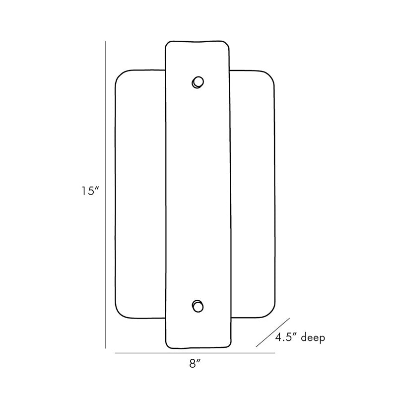 Arteriors 49668 Uriah 2-lt 15" Tall Wall Sconce