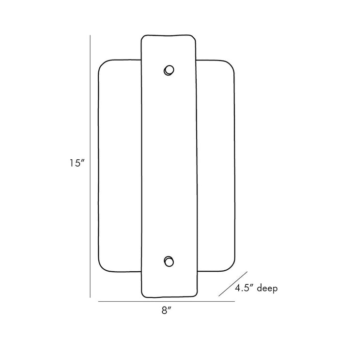 Arteriors 49668 Uriah 2-lt 15" Tall Wall Sconce