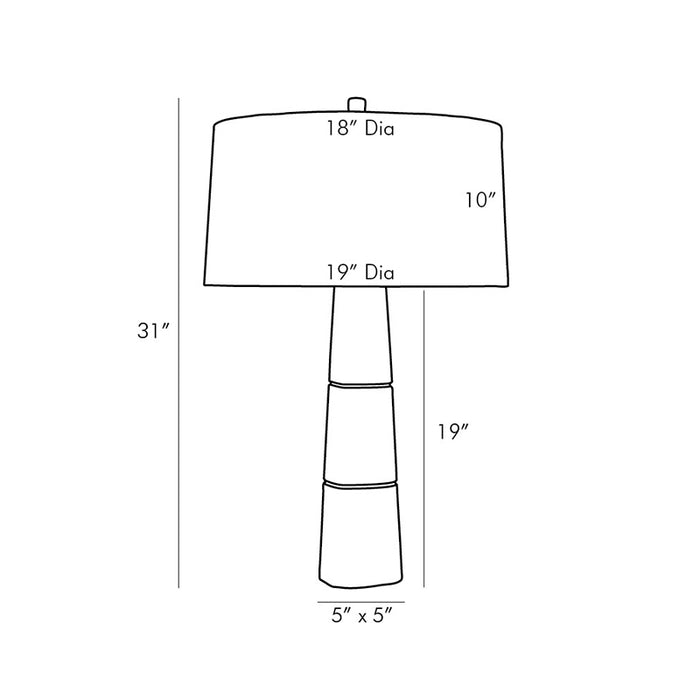 Arteriors 49691 Dosman 1-lt 31" Tall Table Lamp