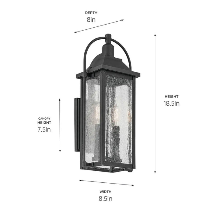 Kichler 49714 Harbor Row 2-lt 19" Tall Outdoor Wall Light