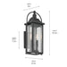 Kichler 49714 Harbor Row 2-lt 19" Tall Outdoor Wall Light