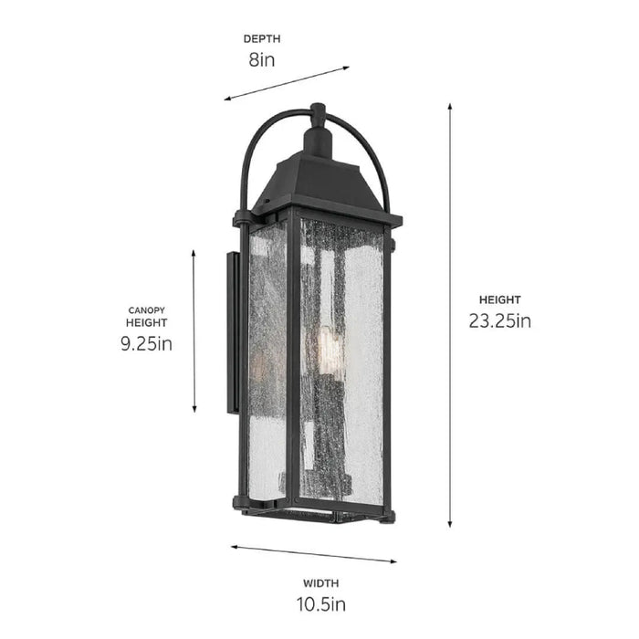 Kichler 49715 Harbor Row 3-lt 23" Tall Outdoor Wall Light