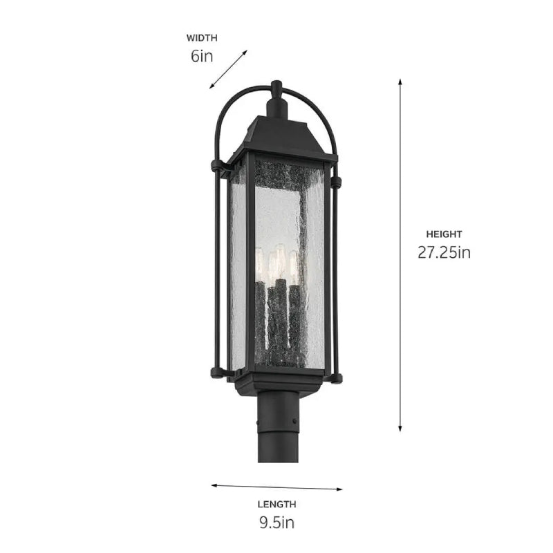 Kichler 49717 Harbor Row 4-lt 27" Tall Outdoor Post Mount