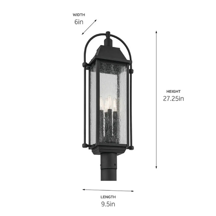 Kichler 49717 Harbor Row 4-lt 27" Tall Outdoor Post Mount