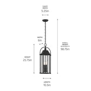 Kichler 49718 Harbor Row 4-lt 11" Outdoor Pendant